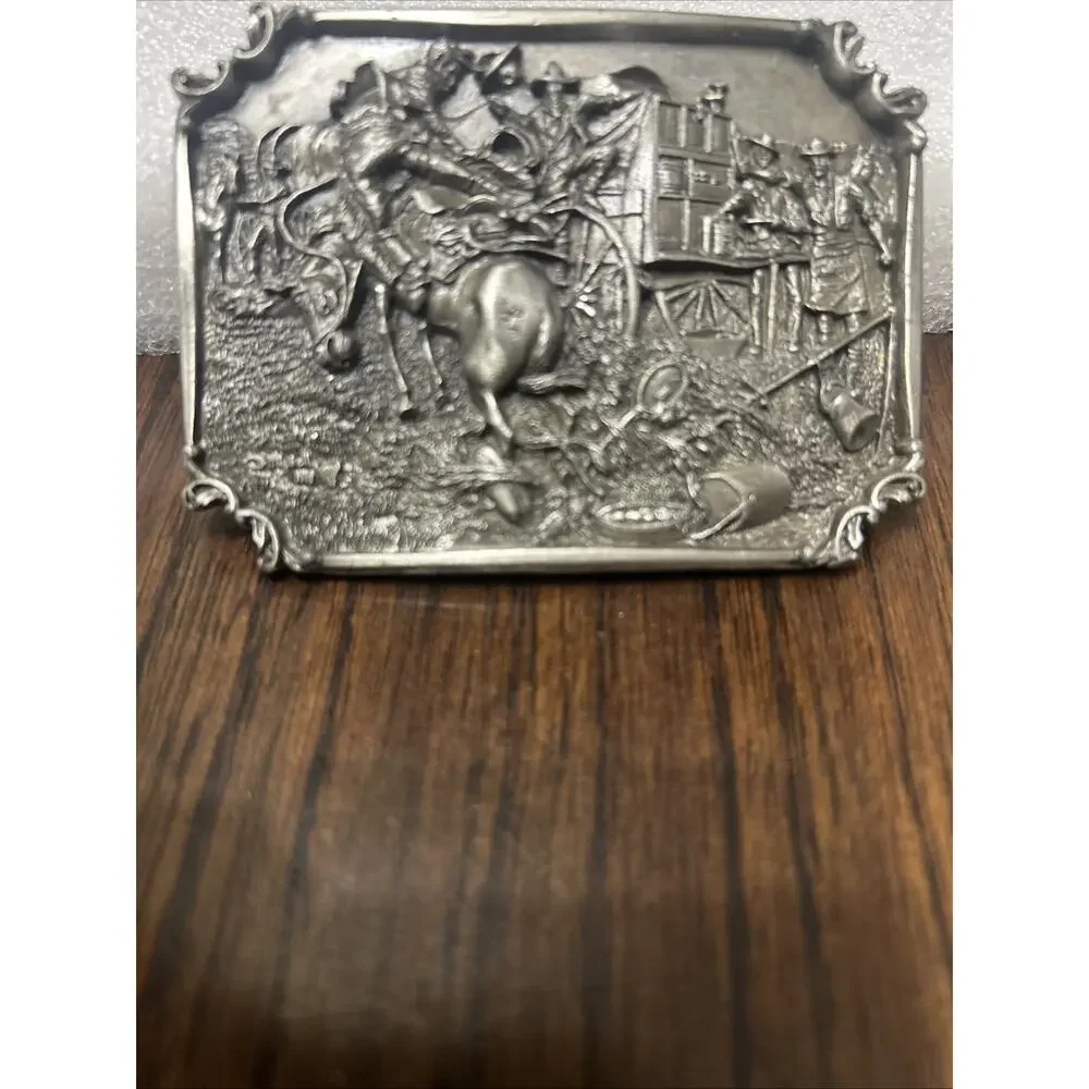 1987 Limited Edition Charles Russell Bronco to Breakfast Belt Buckle #5451